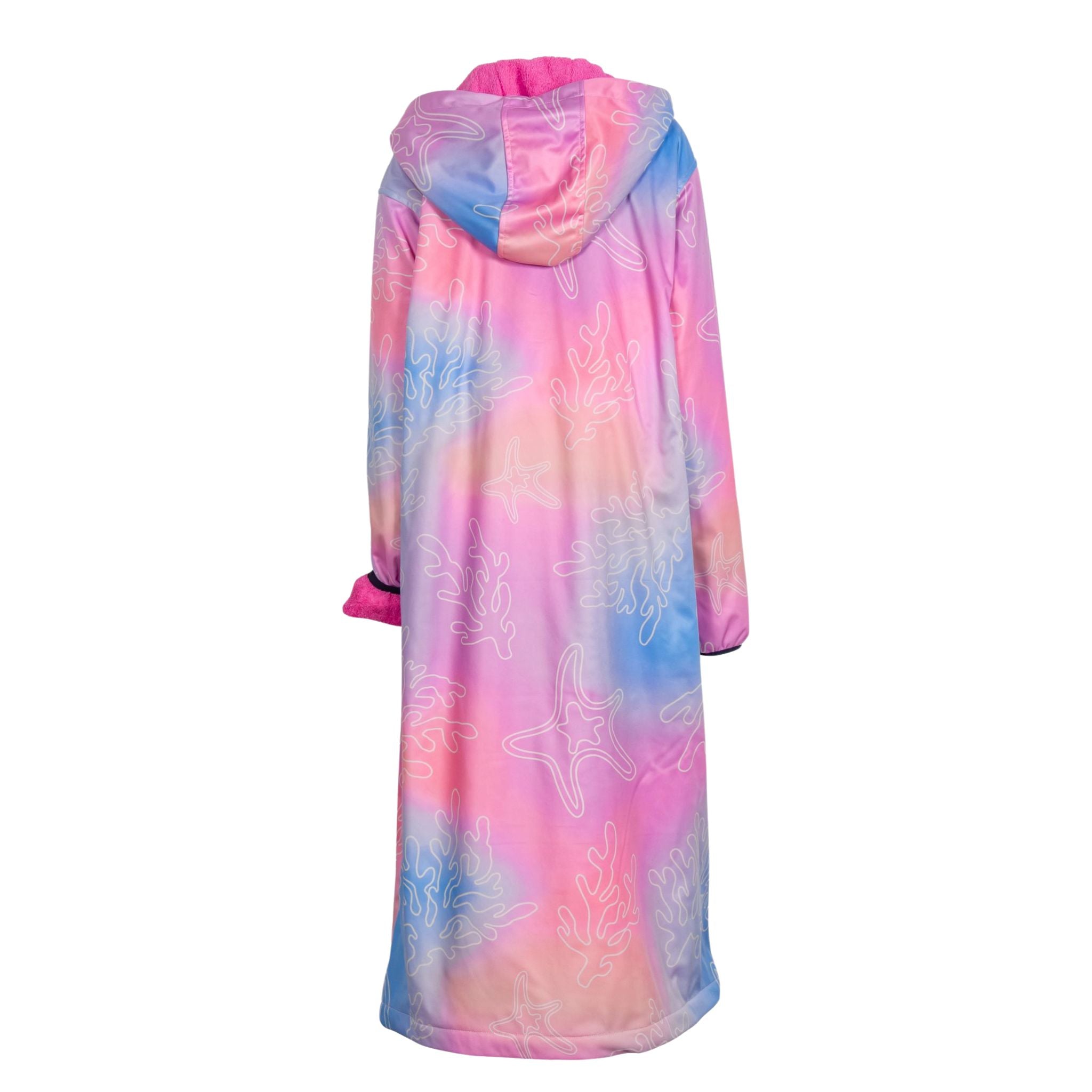 Ladies swim parka in pink coral shades