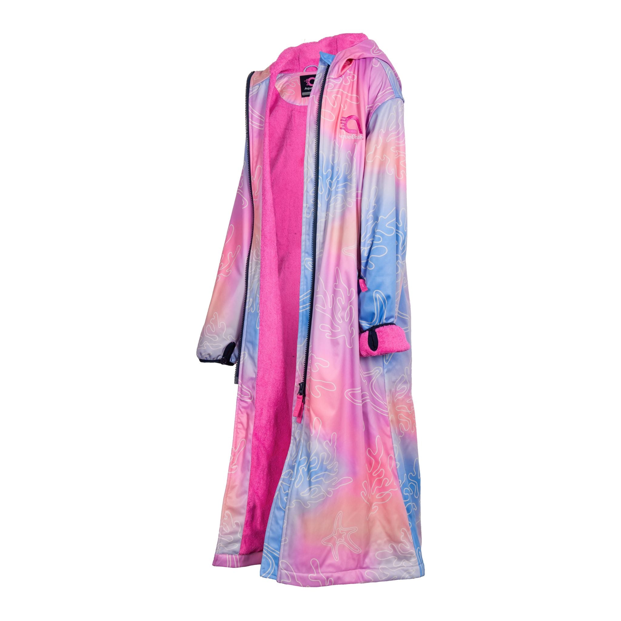 pink swim parka for ladies in pastels