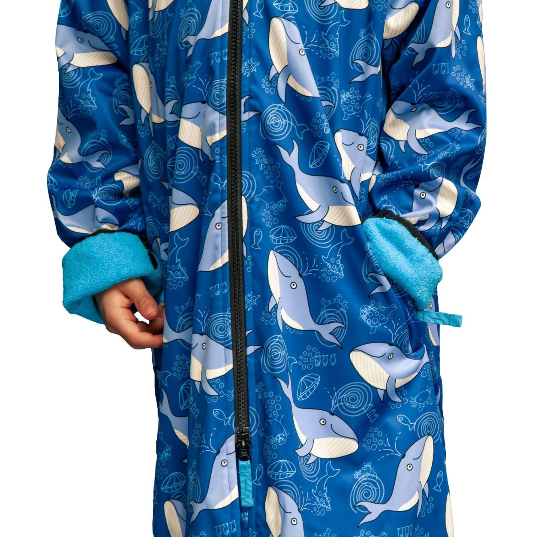Aquadash whale patterned swim parka