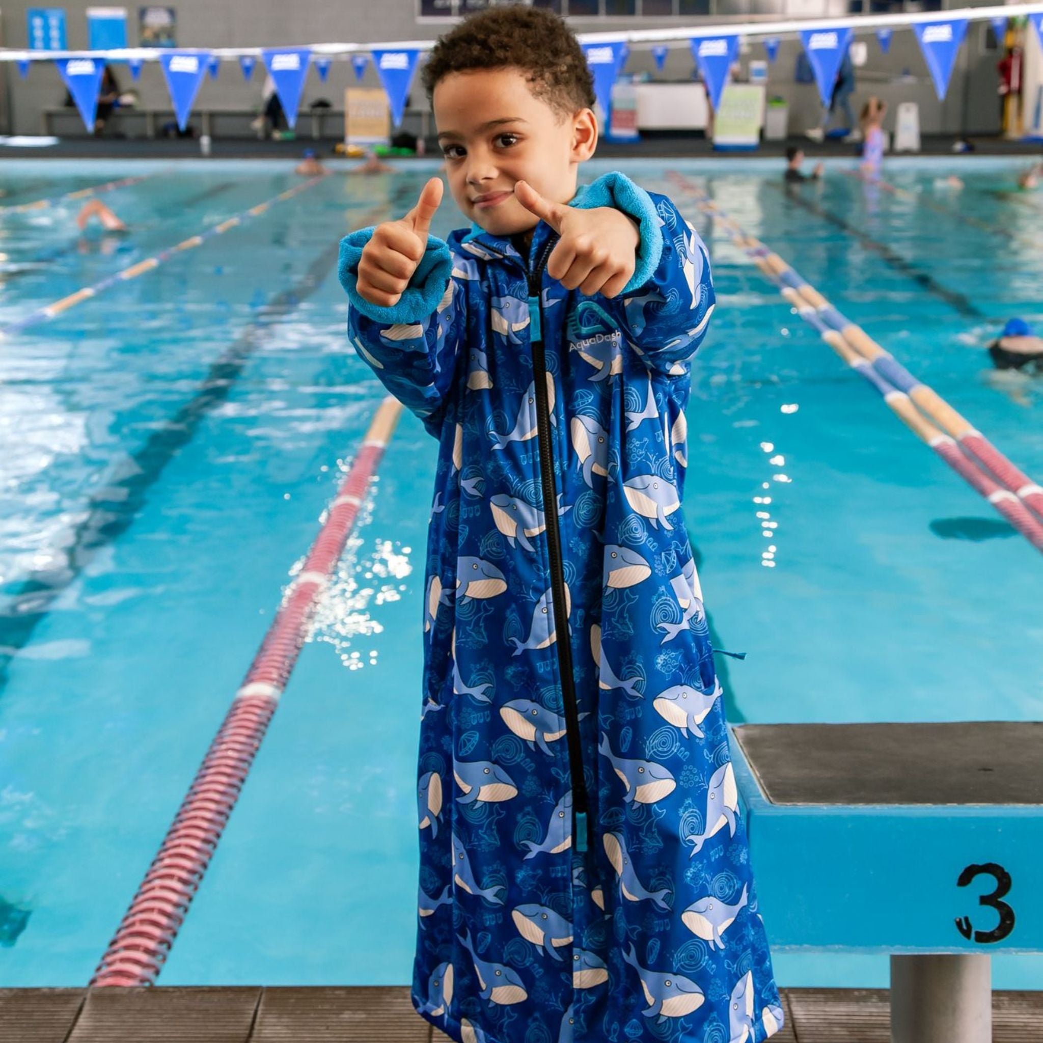 swim parka with whales