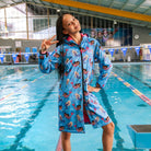 mermaid patterned swim parka