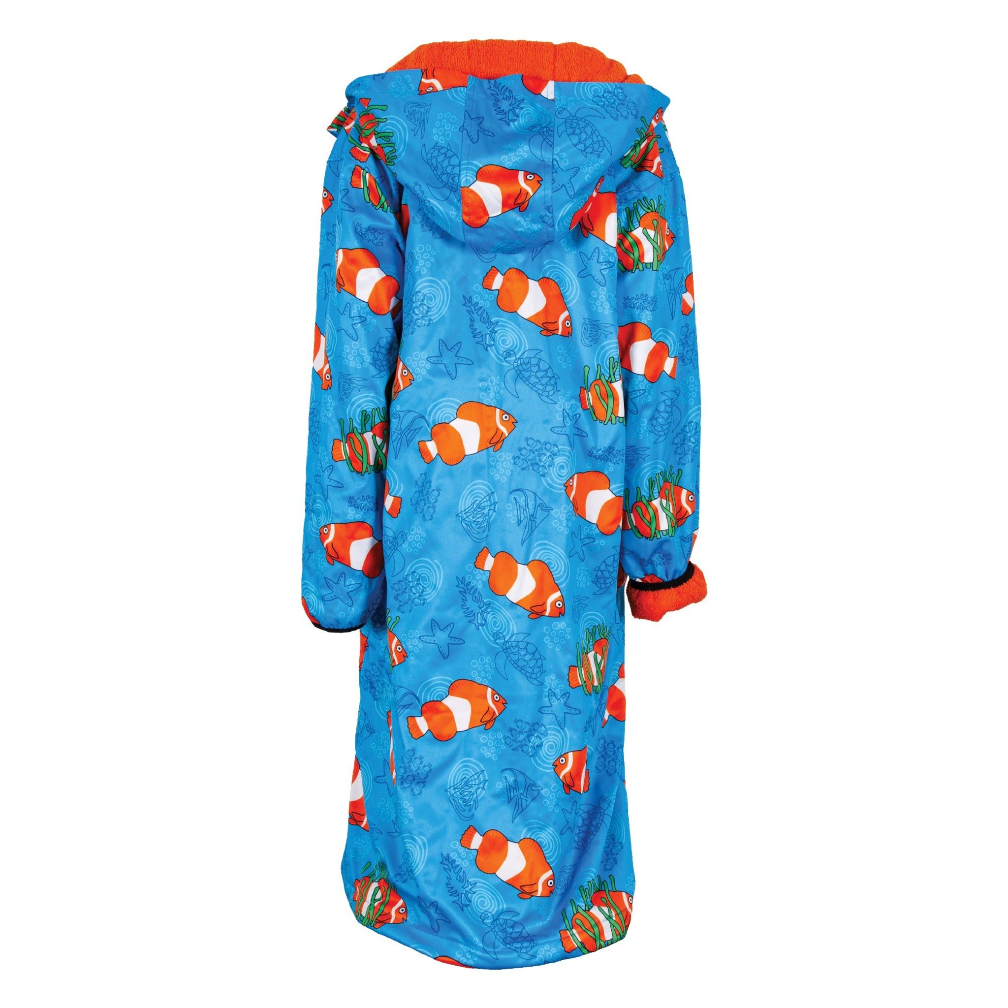 Swim Parka with orange toweling