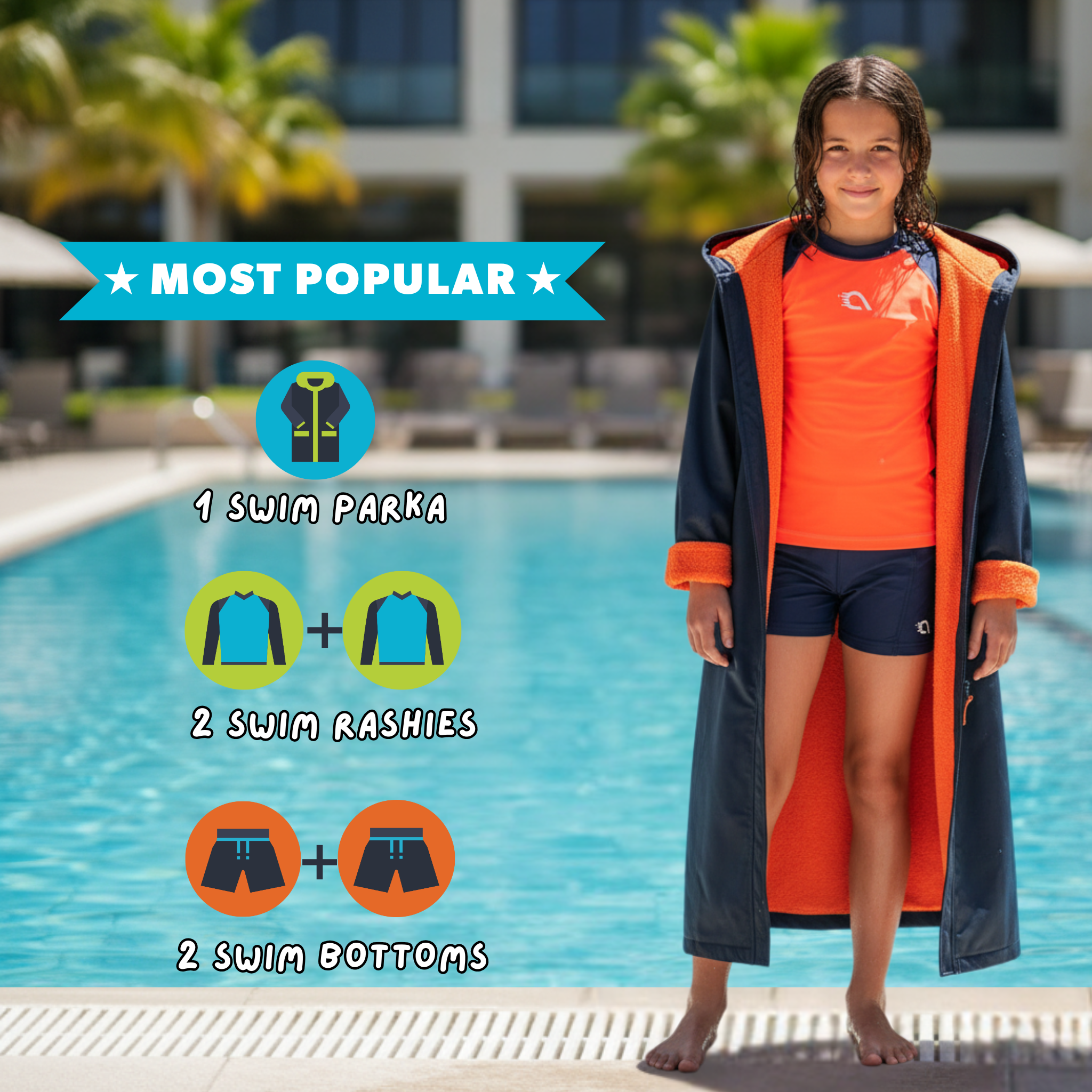 most popular swim parka bundle for swim lessons