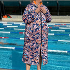 Ladies Swim Parka in orange