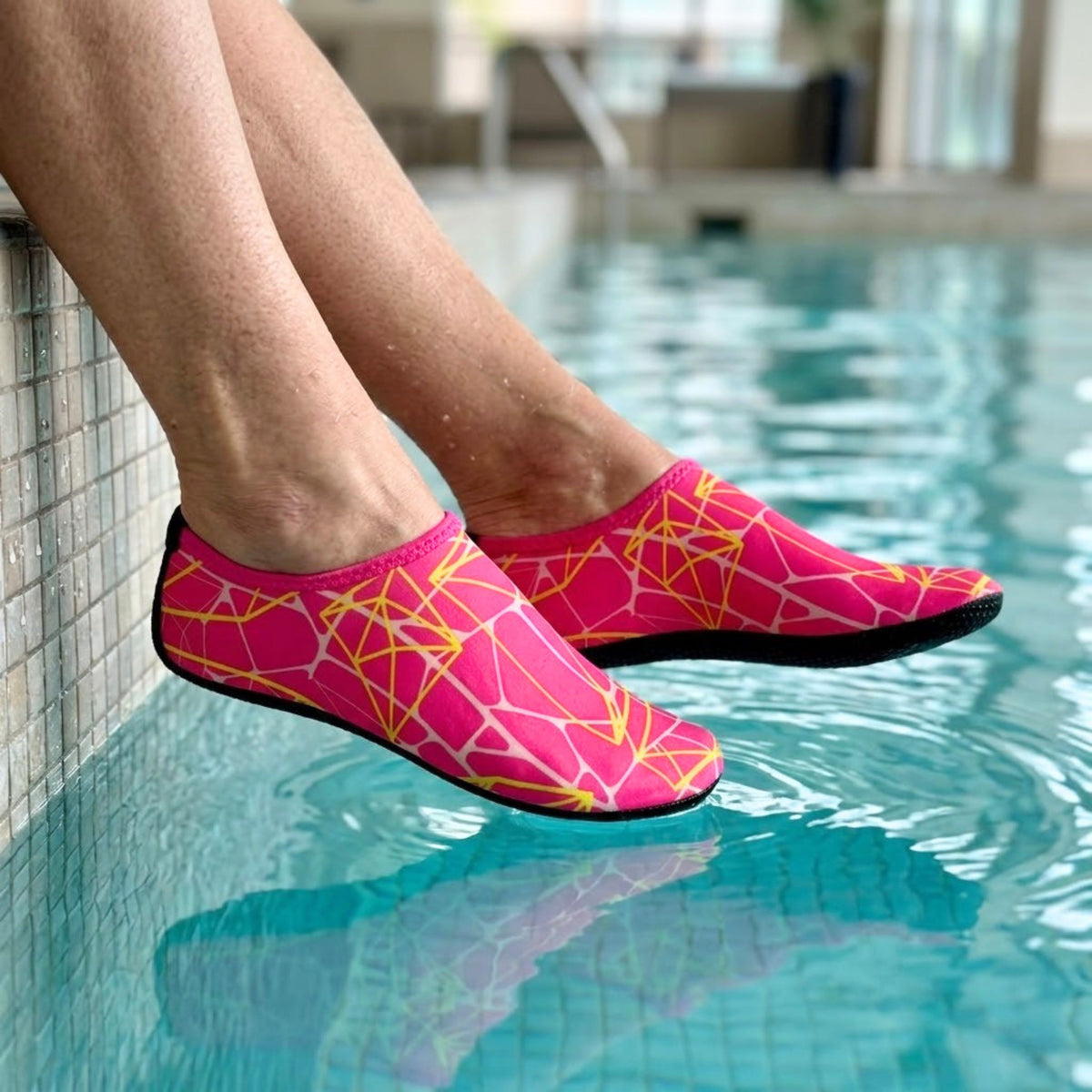 Pink pool socks