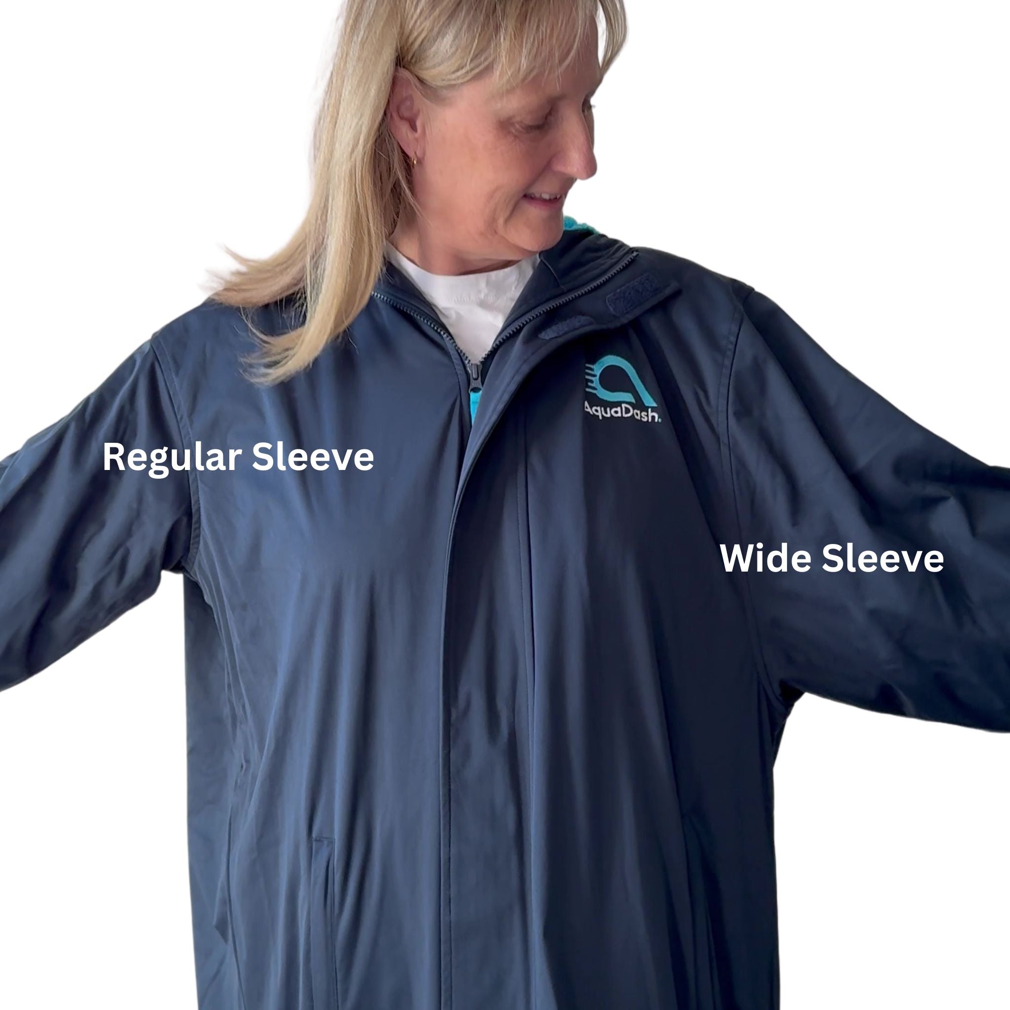 wide sleeve swim parka