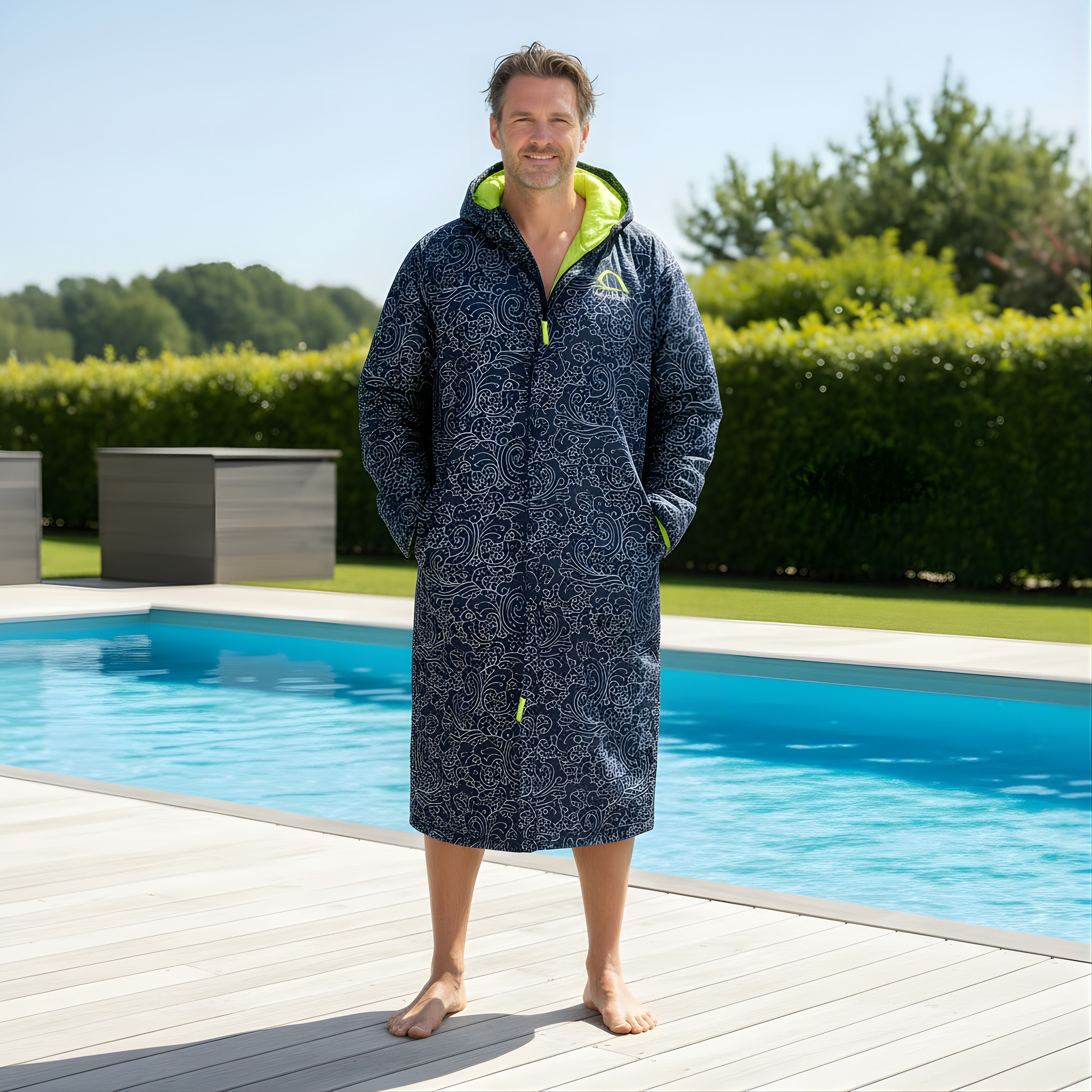 dark patterned parka for men and women