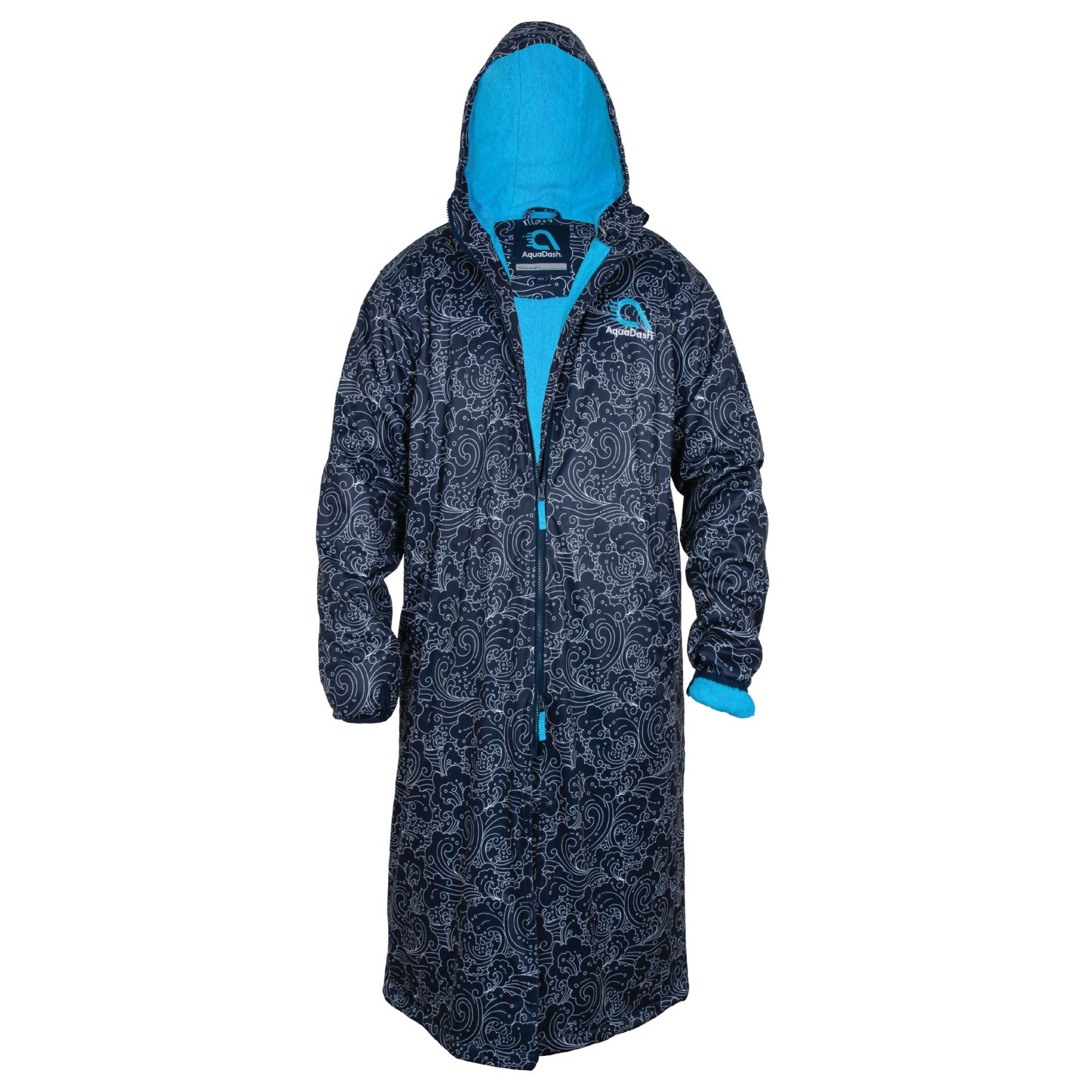 Midnight Swirl Patterned Swim Parka Aquadash