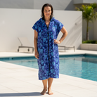 ladies swim parka with capped sleeves for summer 