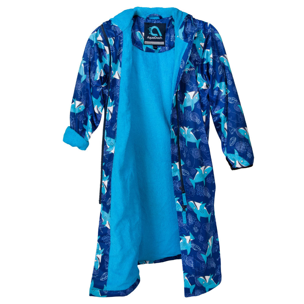 patterned swim parka