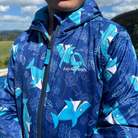 sharks swim parka pattern
