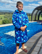 patterned swim parka for boys