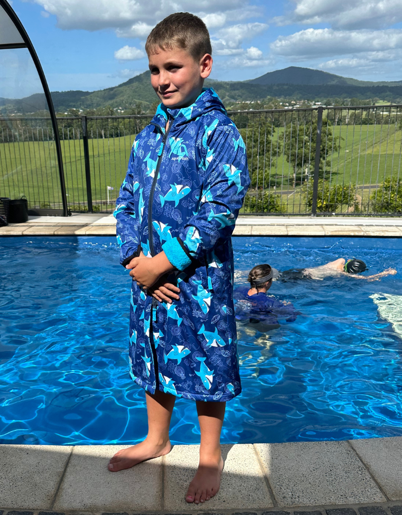 fun patterned swim parka